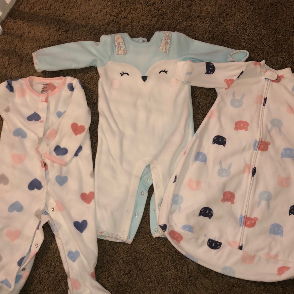 9 month pjs and sleep sac size small